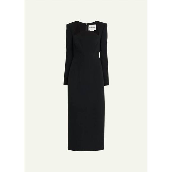 NEW ROLAND MOURET long sleeve midi dress in black - Picture 2 of 4